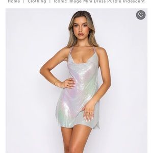 WHITE FOX BOUTIQUE Iconic Image Mini Dress Purple Iridescent *Never Worn*
